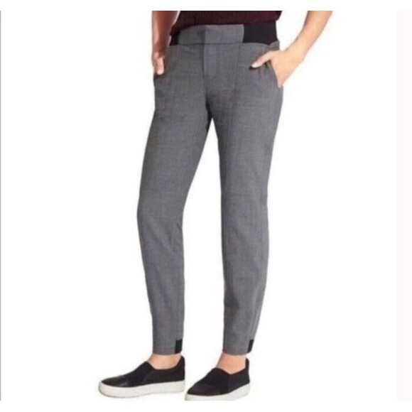 Athleta Gray Work It City Wool Blend Tapered Stretch Jogger Pants Casual Chic 14 - Picture 1 of 14